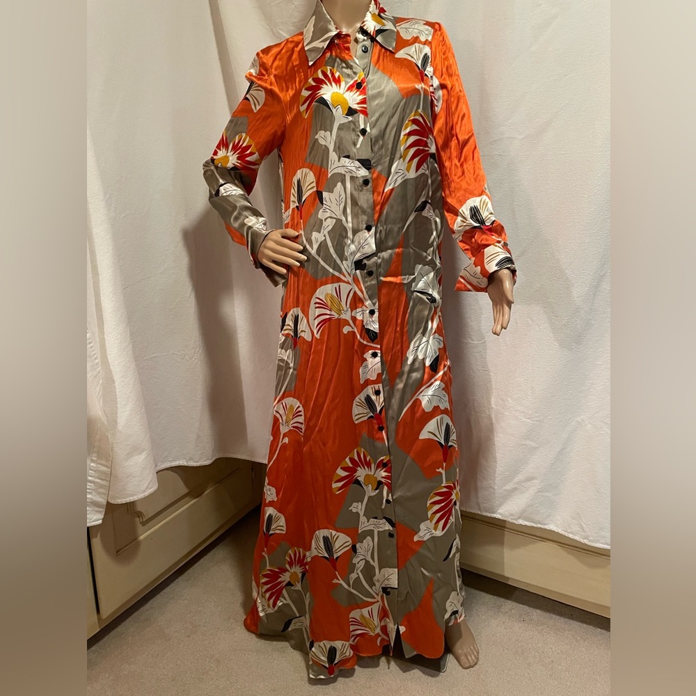 Anthropologie Corey Lynn Calter Japanese inspired Button-Front Maxi Dress
